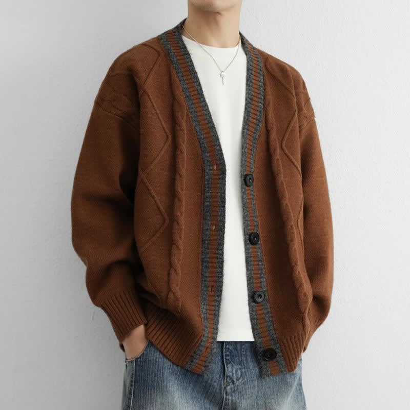 Wyatt Cable Knit V-Neck Cardigan_2