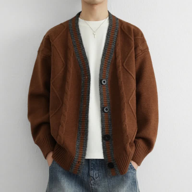 Wyatt Cable Knit V-Neck Cardigan_6