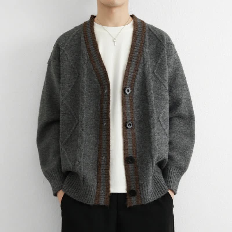 Wyatt Cable Knit V-Neck Cardigan_7