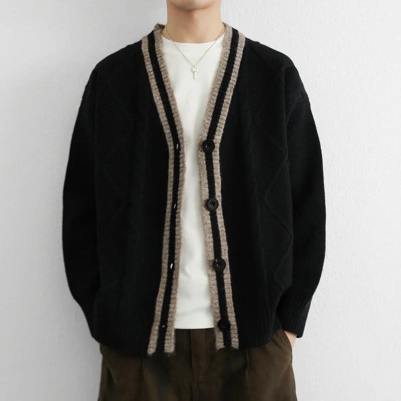 Wyatt Cable Knit V-Neck Cardigan_8