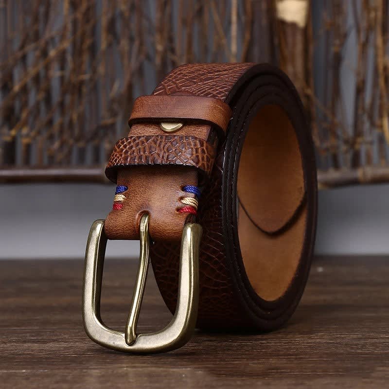 Aaron Embossed Leather Belt_1