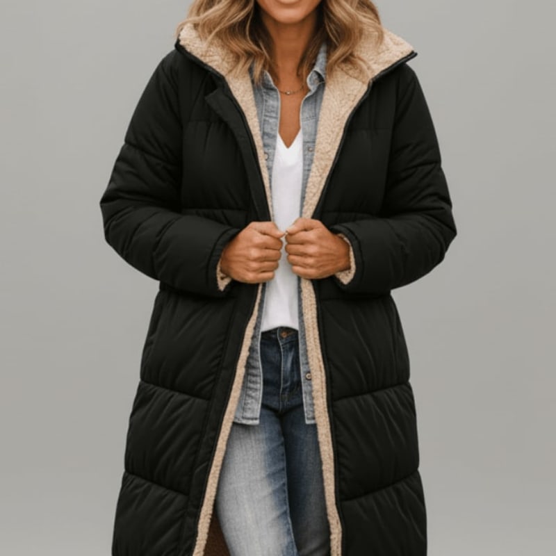 Elvira Sherpa Lined Maxi Puffer Coat_1
