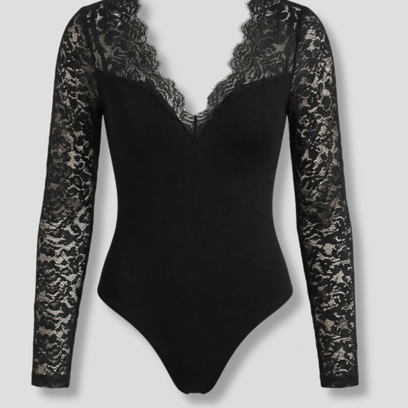 Radmila Lace Long Sleeve Bodysuit_1
