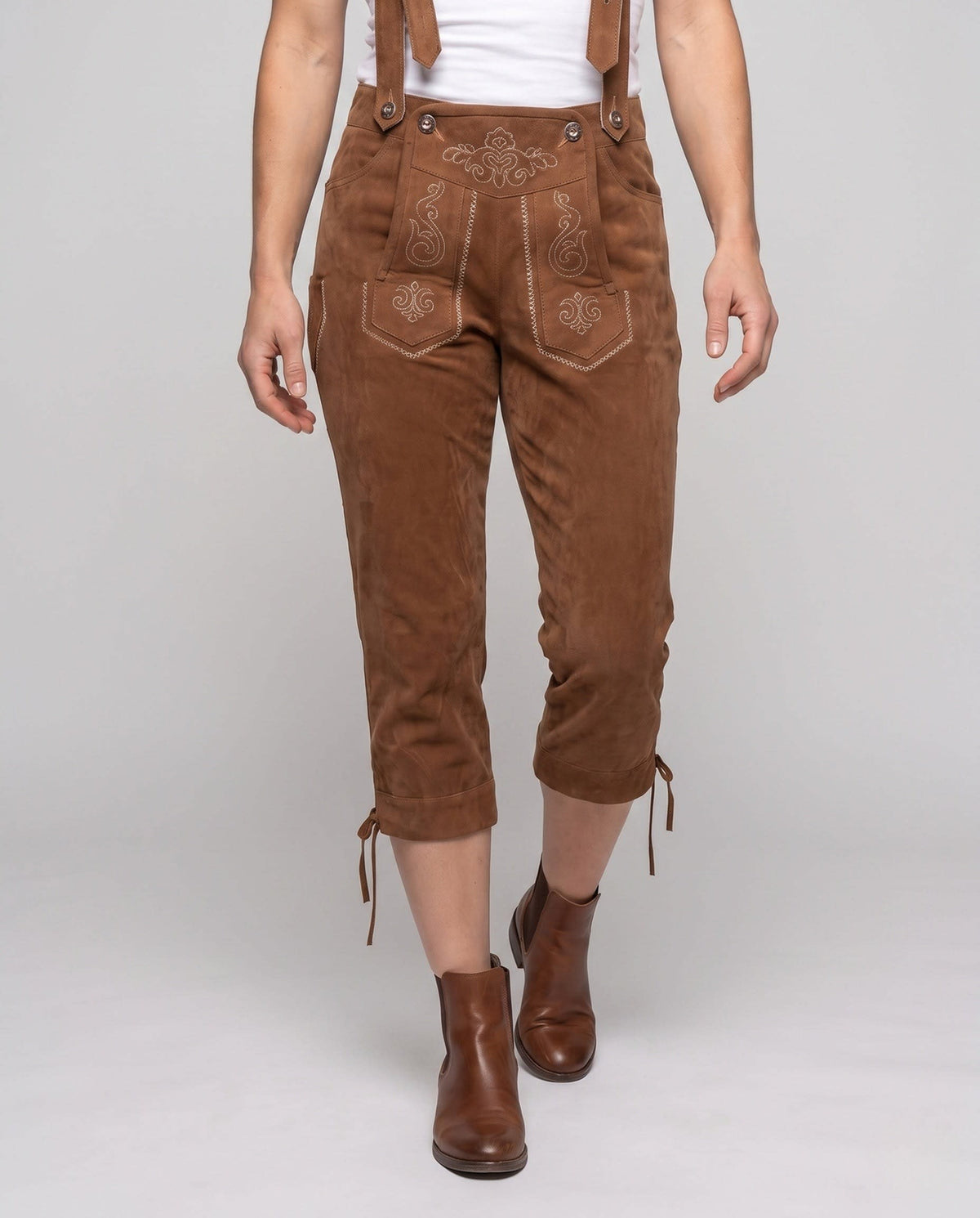 Dagmar Embroidered Oktoberfest Lederhosen Pants_2