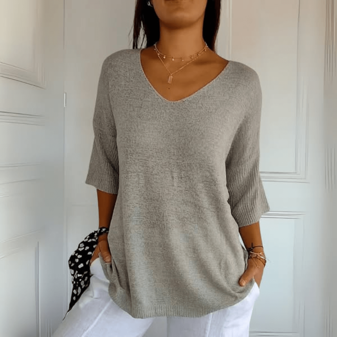 Sophia Grace V-Neck Knit Tunic Top