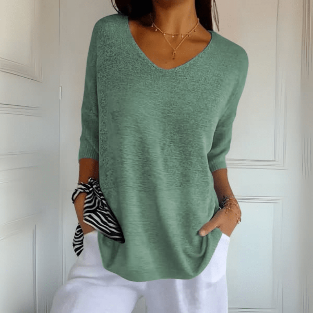 Sophia Grace V-Neck Knit Tunic Top