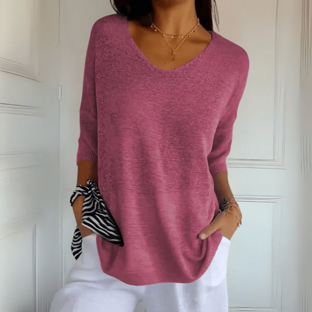 Sophia Grace V-Neck Knit Tunic Top