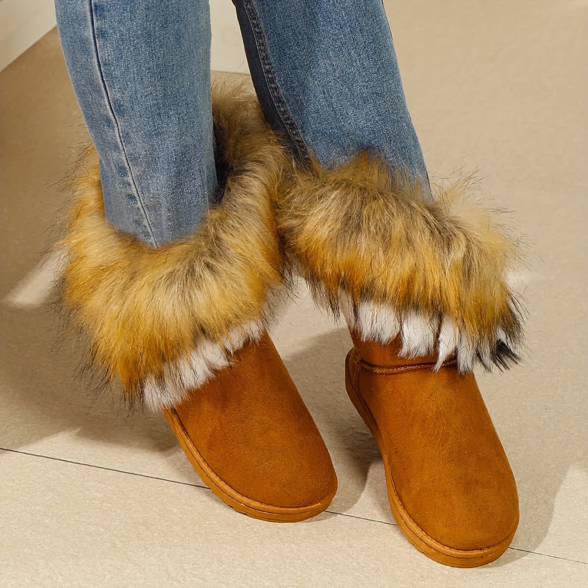Annika Faux Fur Cuff Snow Boots_10