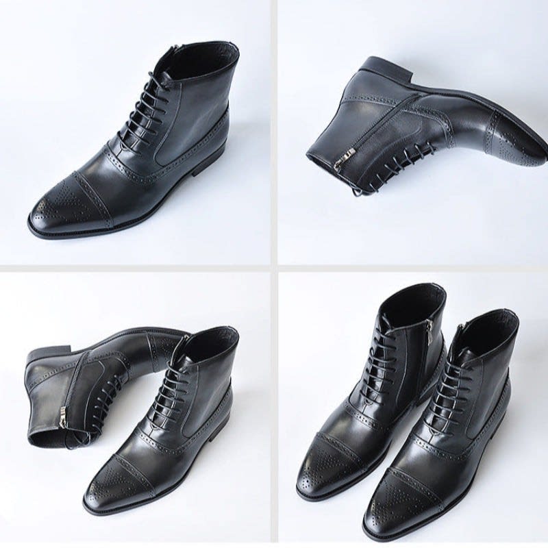 Hal Burnished Leather Brogue Ankle Boots_4