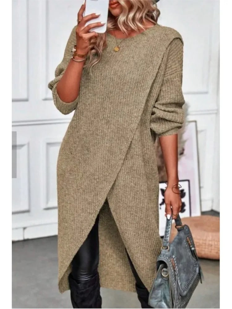 Elise Oversized Asymmetrical Tunic Sweater