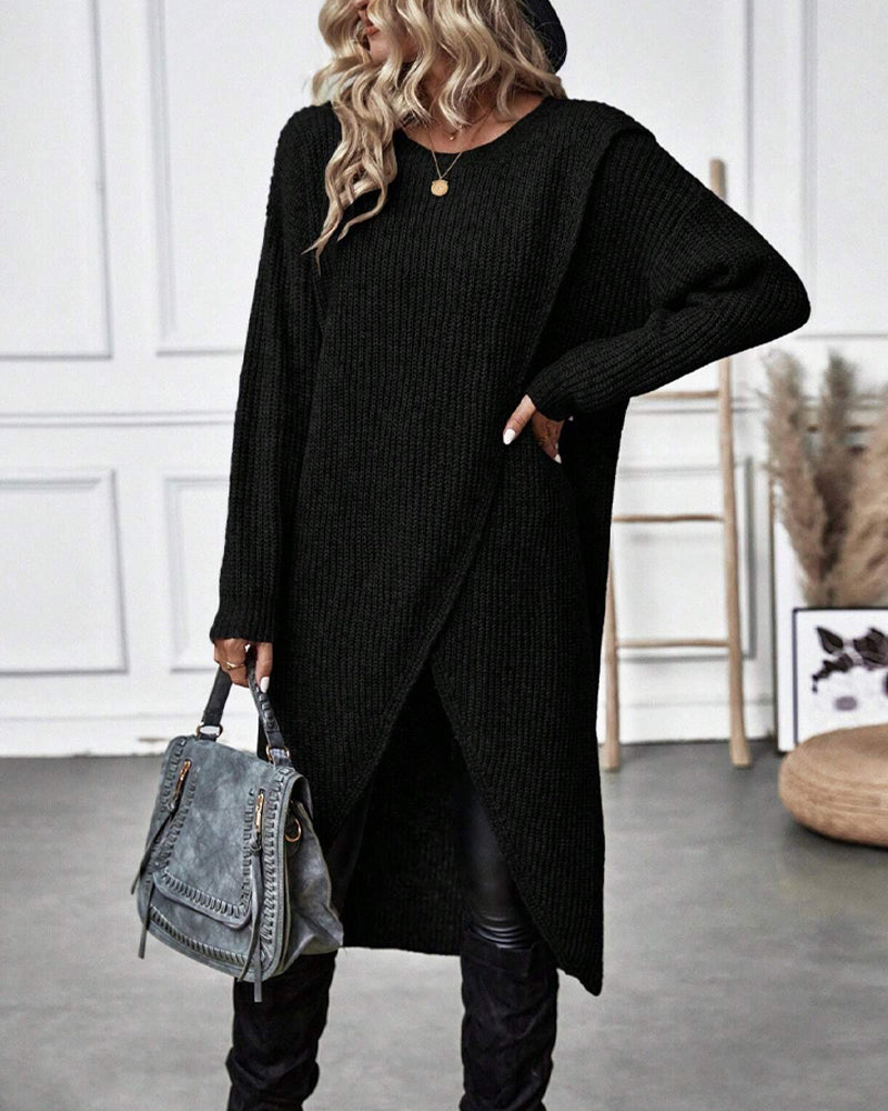 Elise Oversized Asymmetrical Tunic Sweater