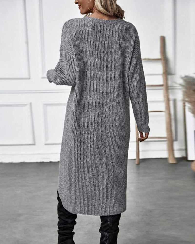 Elise Oversized Asymmetrical Tunic Sweater