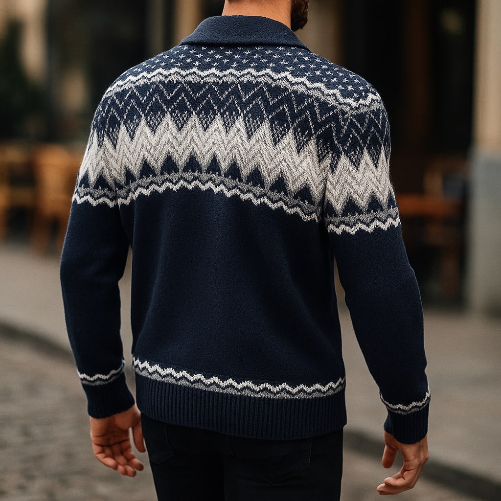 Cole Fair Isle Shawl Collar Cardigan_4