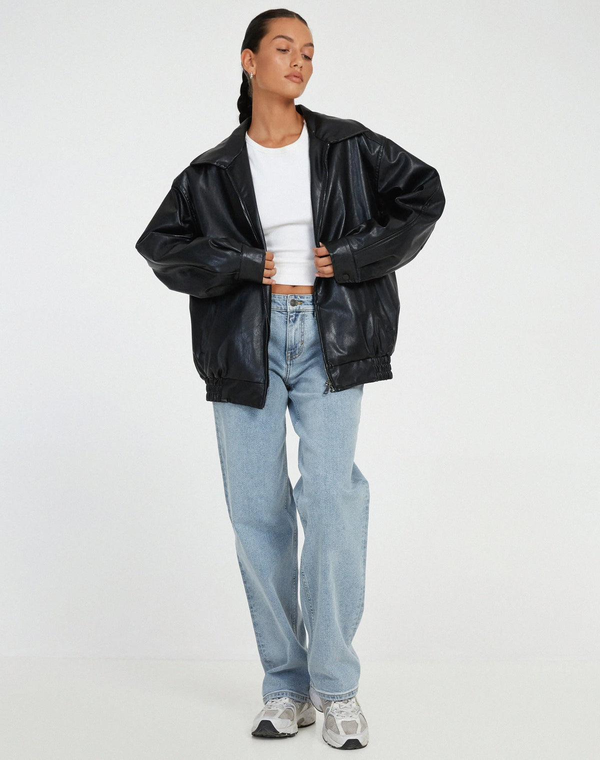 Alyssa Faux Leather Oversized Bomber Jacket_5