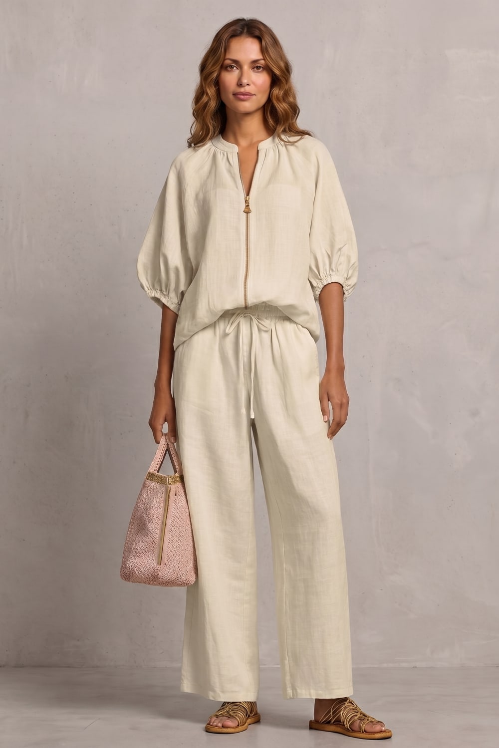 Elena Zip Front Wide Leg Two Piece Set_20