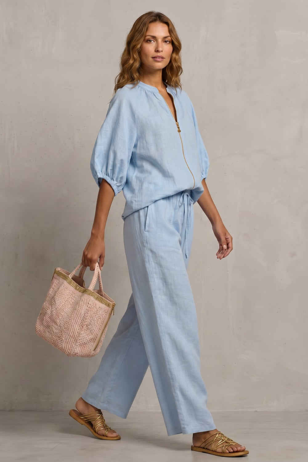 Elena Zip Front Wide Leg Two Piece Set_3