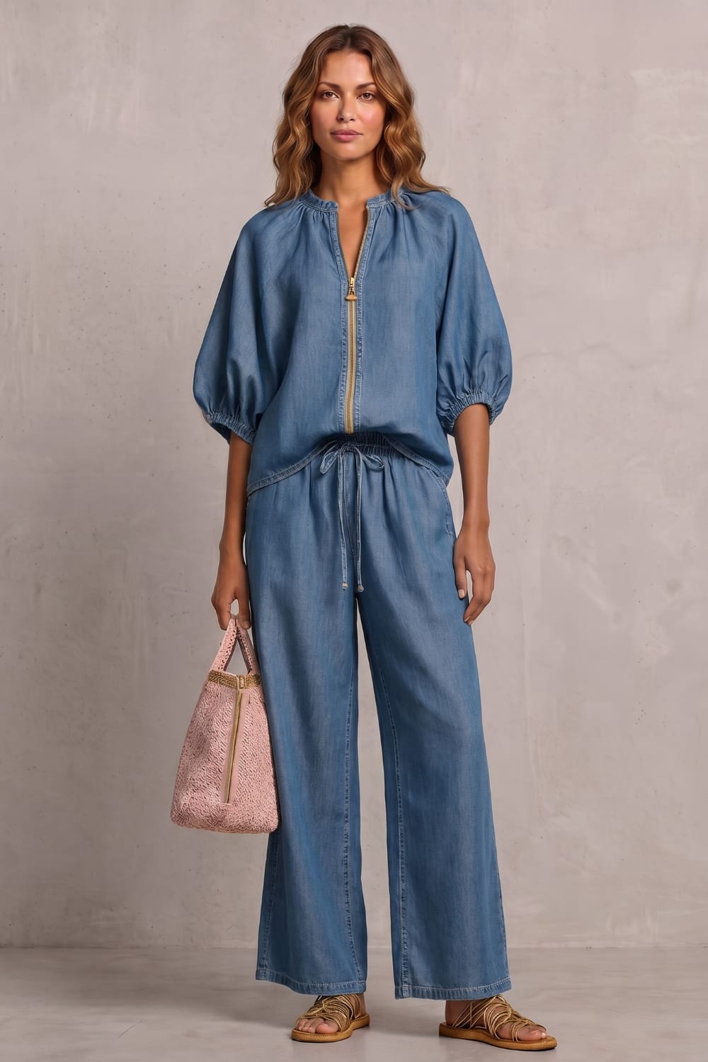 Elena Zip Front Wide Leg Two Piece Set_6