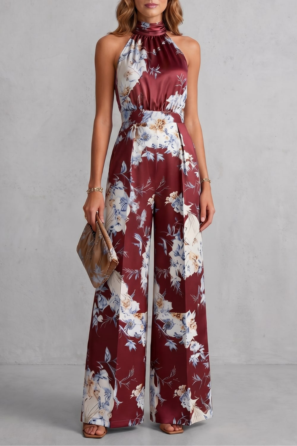 Venetia Floral Halter Wide Leg Jumpsuit_5