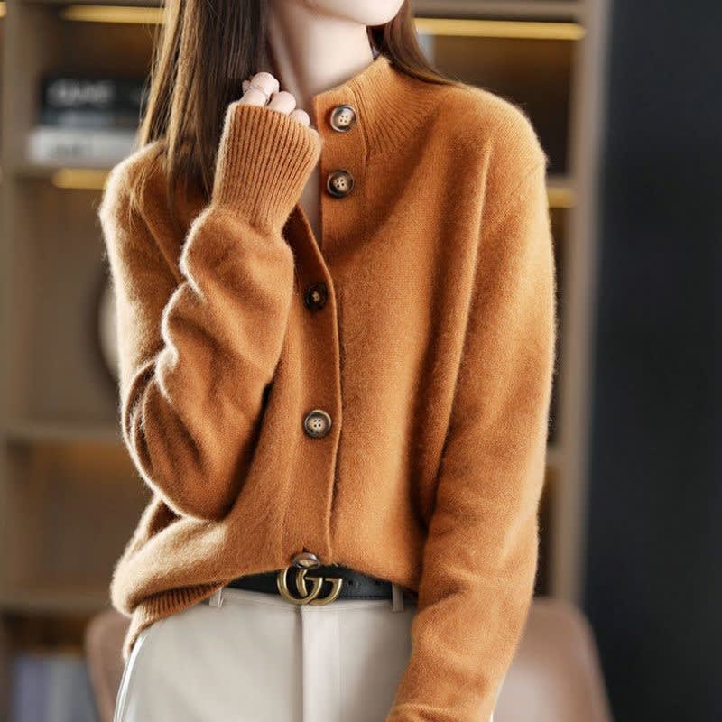 Brooke Mock Neck Cashmere Blend Cardigan_1