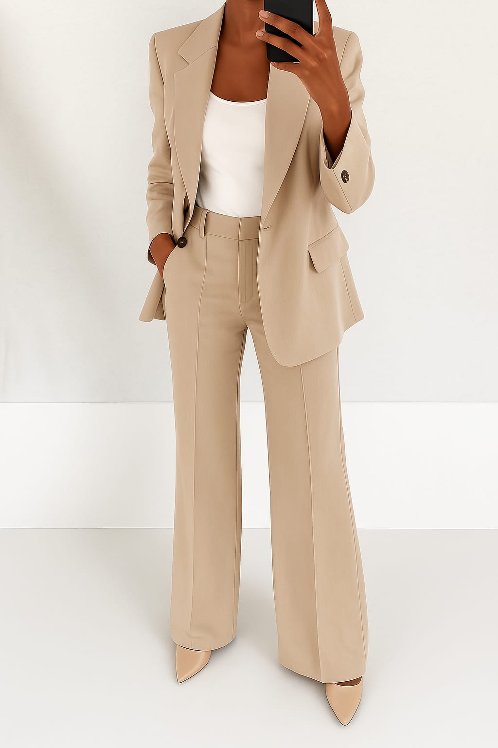 Ella Peak Lapel Blazer Two Piece Set_3