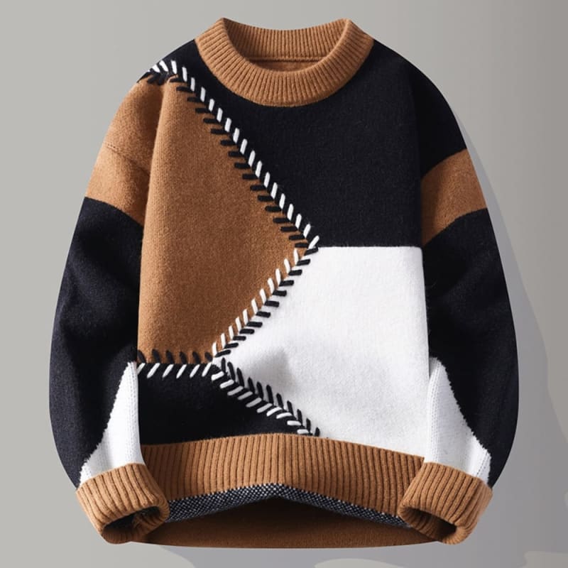 Orion Color Block Knit Sweater_1