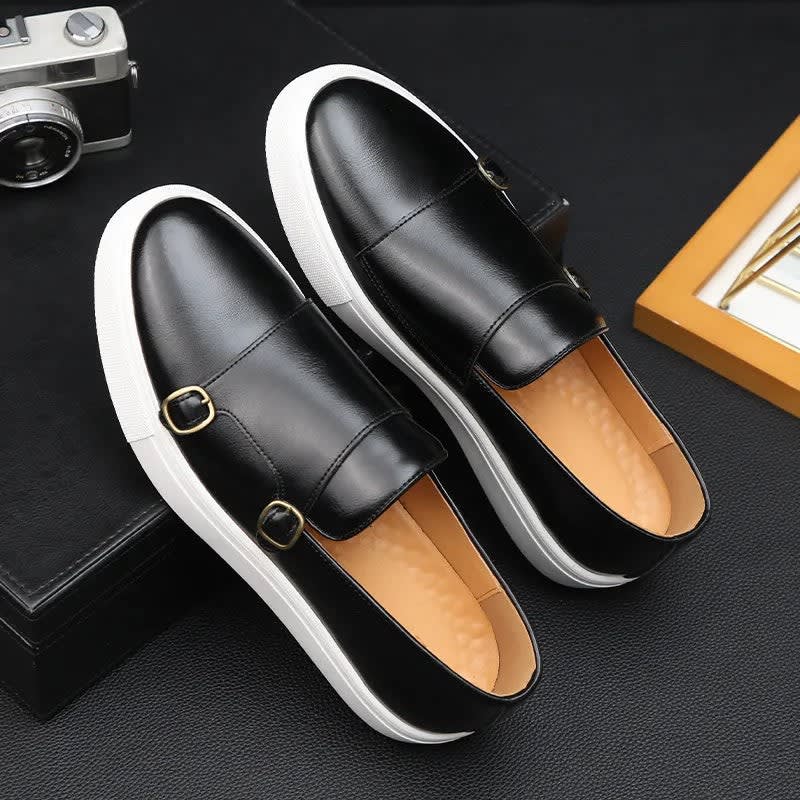 Hutton Leather Monk Strap Sneakers_4