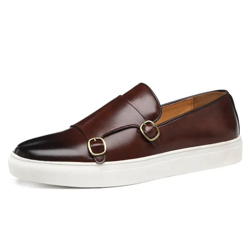 Hutton Leather Monk Strap Sneakers_8