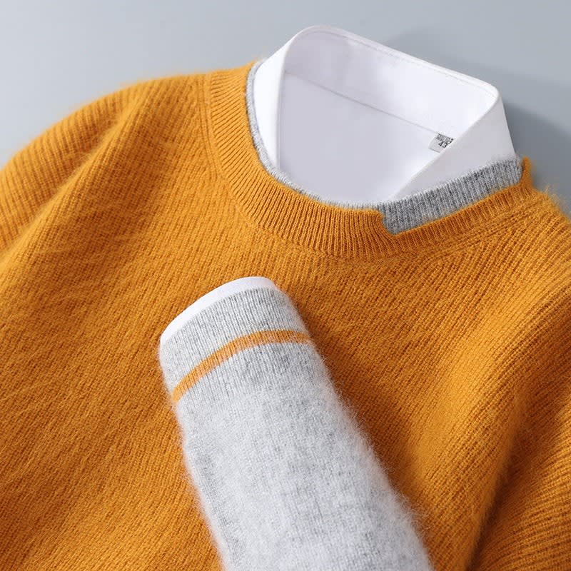 Royce Cashmere Color Block Pullover_2