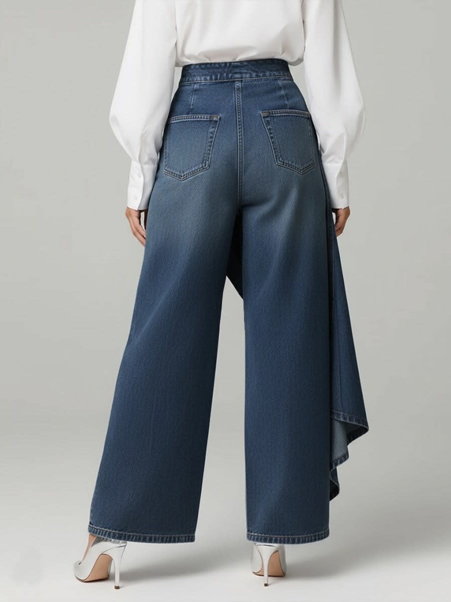 Saveria Asymmetric Wrap Wide Leg Jeans_2