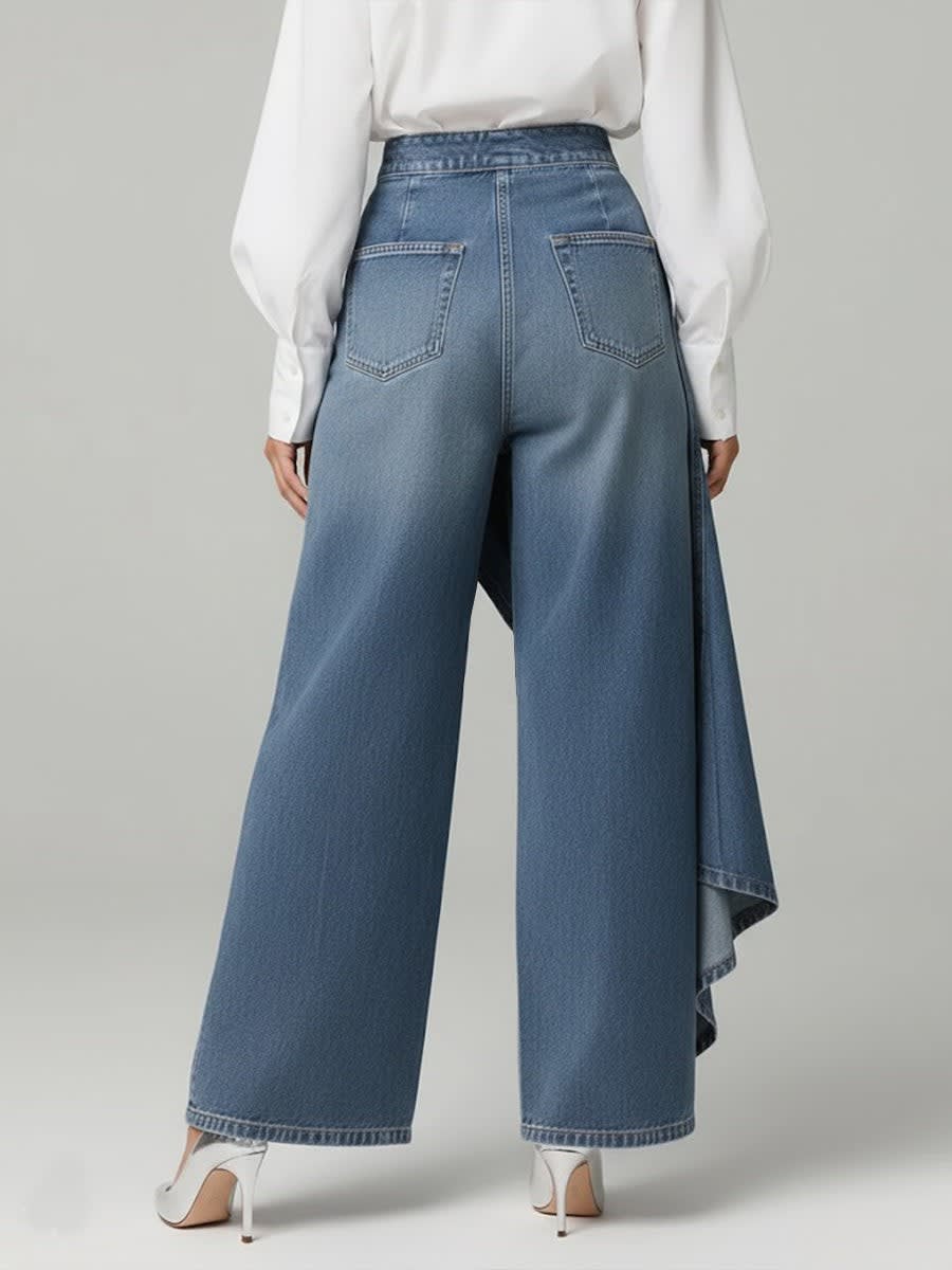 Saveria Asymmetric Wrap Wide Leg Jeans_4