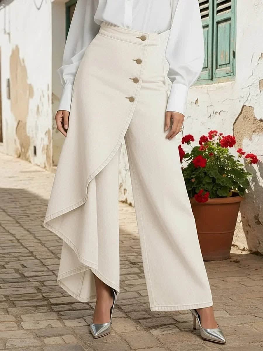 Saveria Asymmetric Wrap Wide Leg Jeans_8