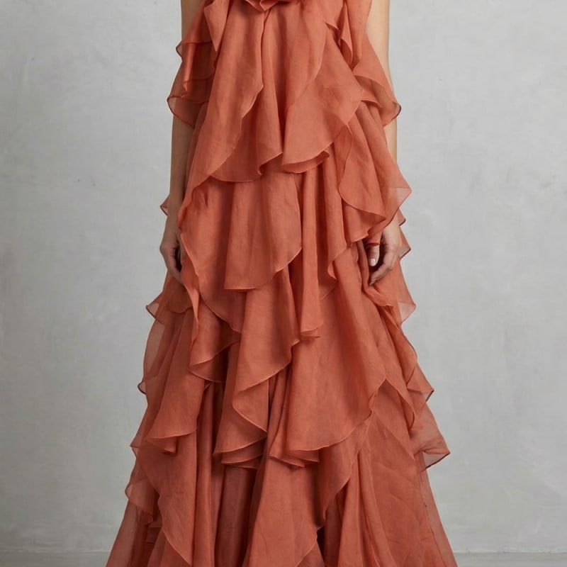 Bertilla Layered Ruffle Chiffon Maxi Dress_1