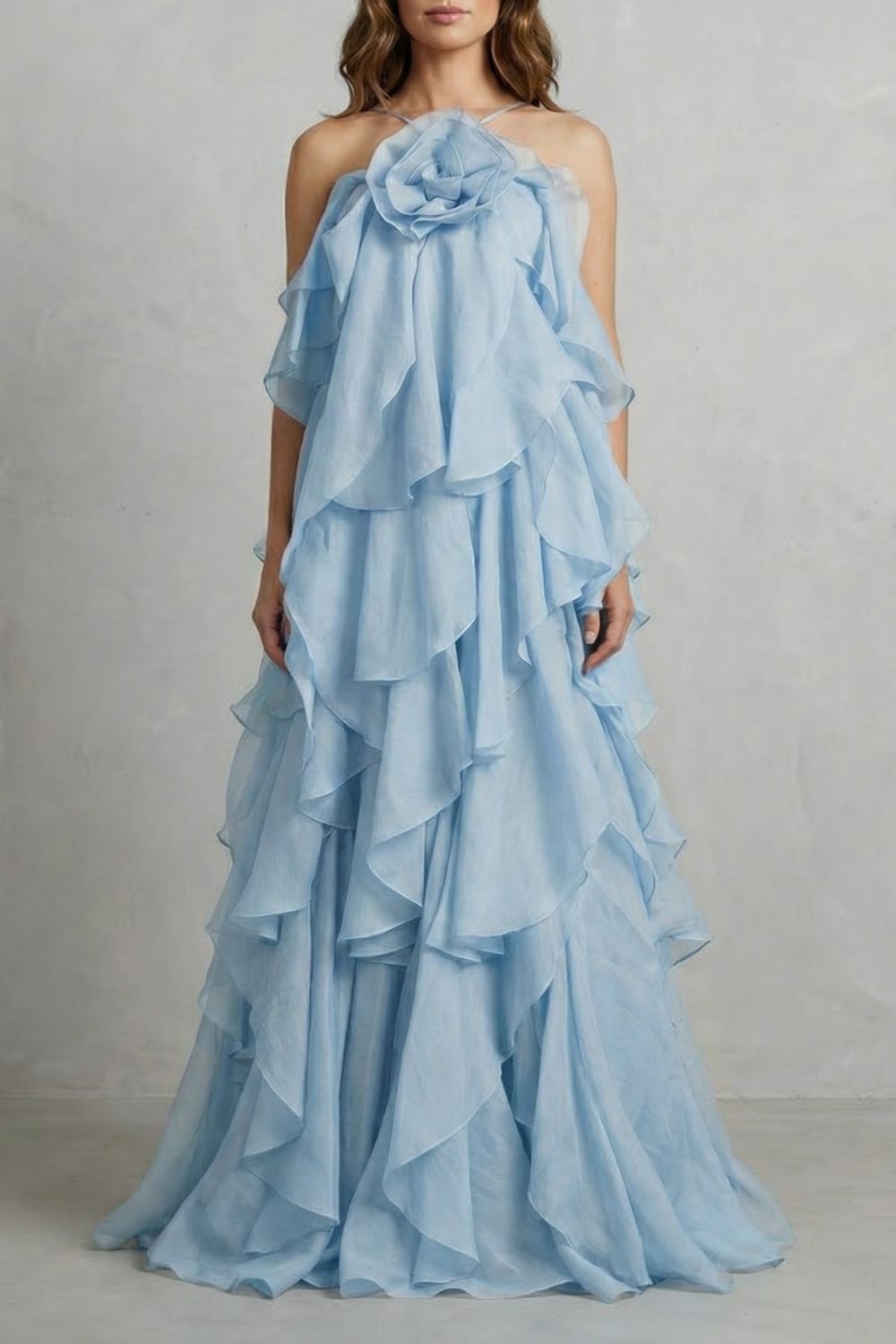 Bertilla Layered Ruffle Chiffon Maxi Dress_5