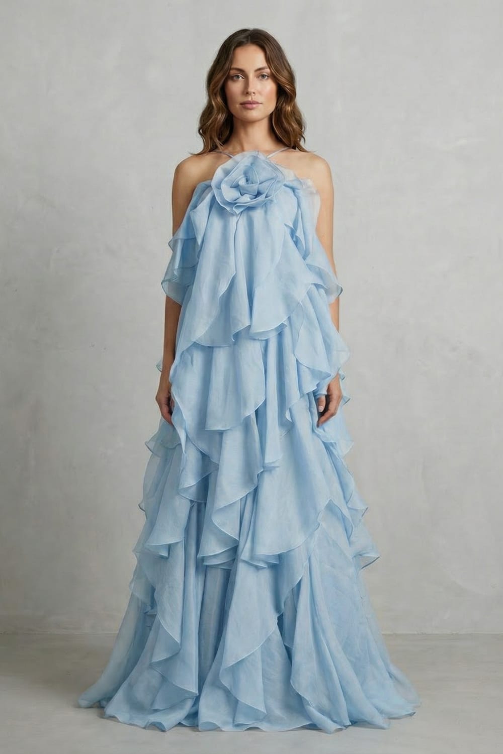 Bertilla Layered Ruffle Chiffon Maxi Dress_6