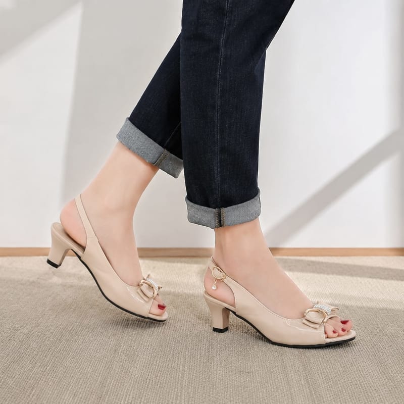Iris Rhinestone Bow Slingback Heels_1