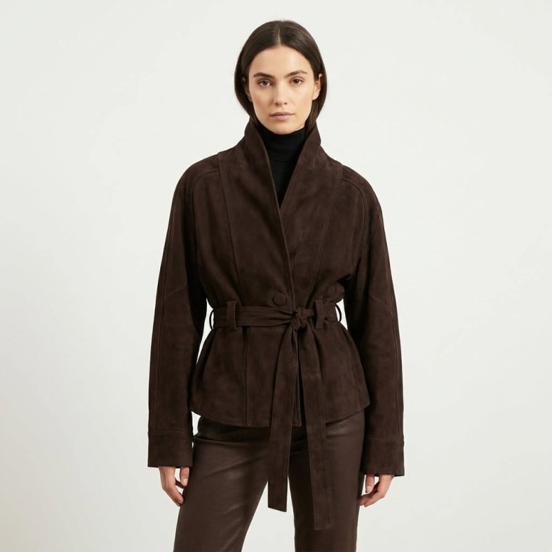 Carmen Belted Suede Wrap Jacket_1