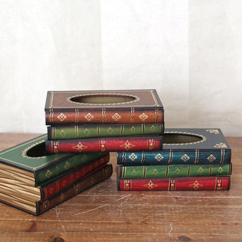 Retro Book Tissue Holder