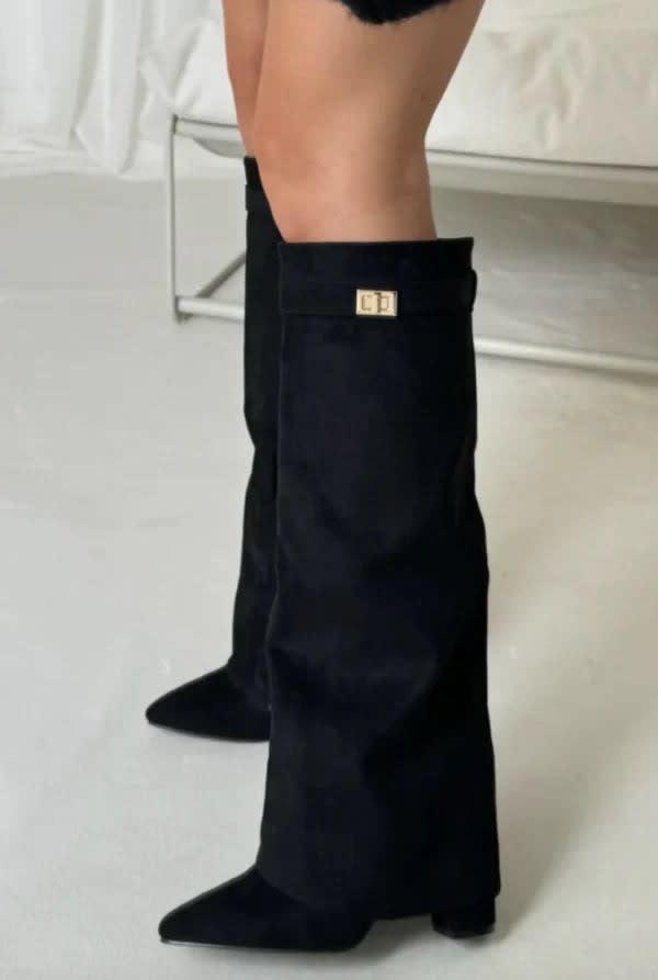 Fiorenza Pointed Toe Fold Over Knee High Boots_6