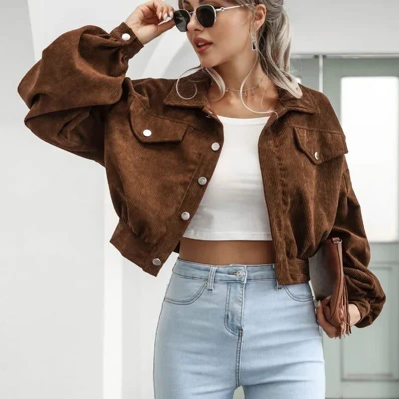 Euphemia Cropped Corduroy Trucker Jacket_1