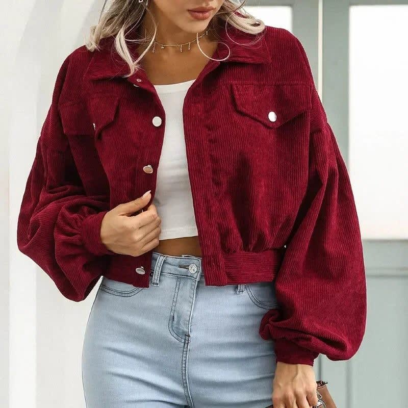Euphemia Cropped Corduroy Trucker Jacket_5