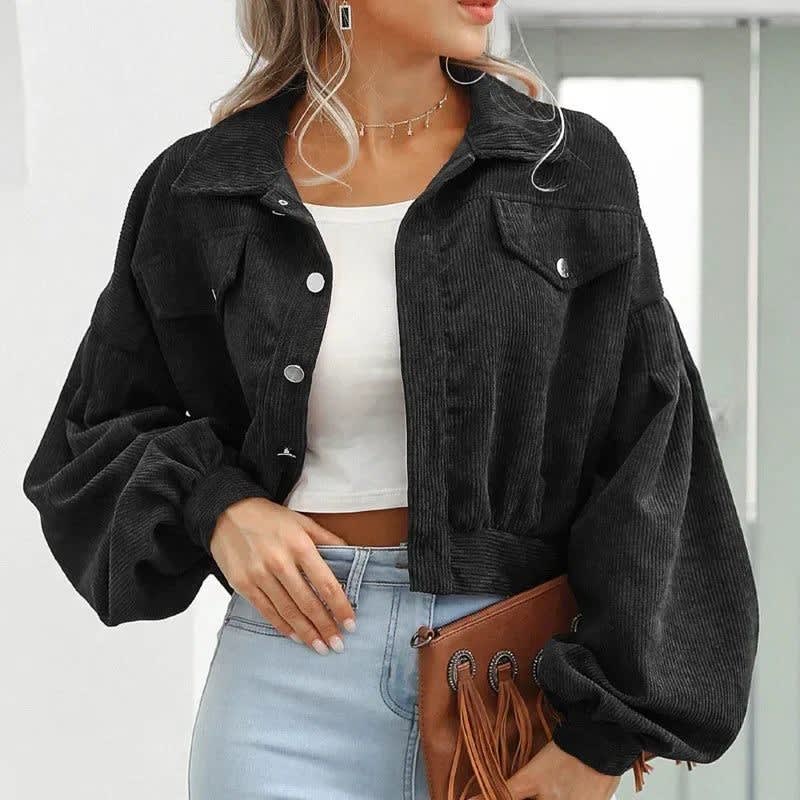 Euphemia Cropped Corduroy Trucker Jacket_8