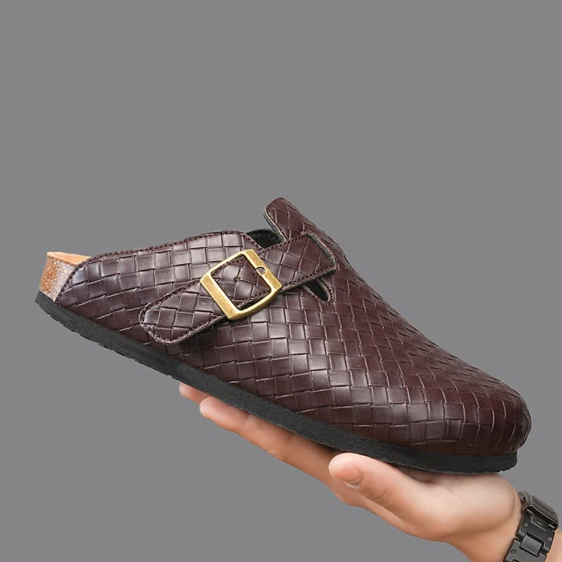Aiden Woven Leather Clogs_4