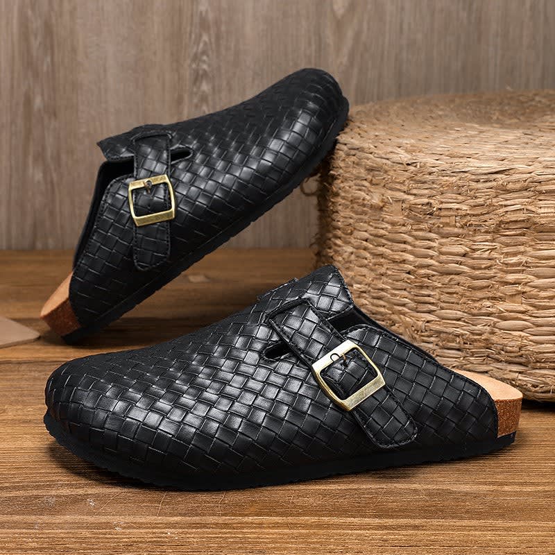 Aiden Woven Leather Clogs_5