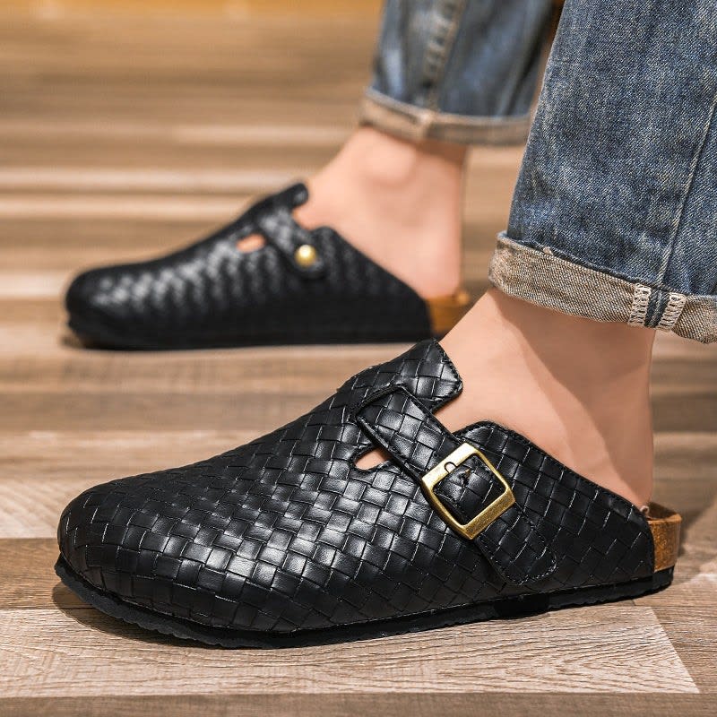 Aiden Woven Leather Clogs_6