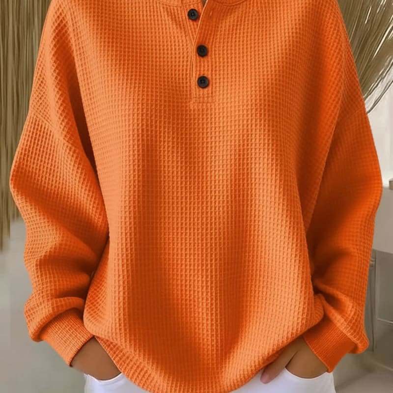 Sutton Oversized Waffle Knit Pullover_1