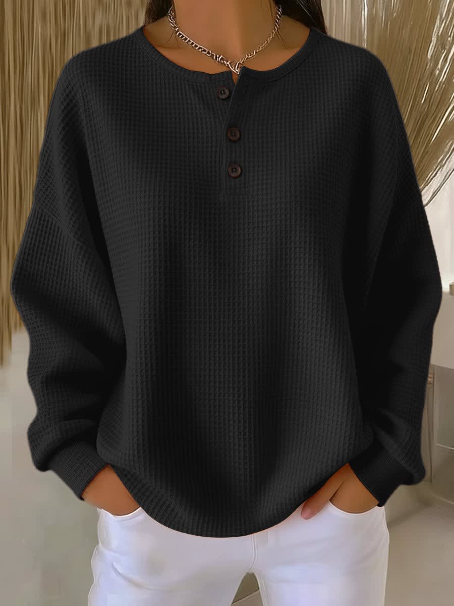 Sutton Oversized Waffle Knit Pullover_4