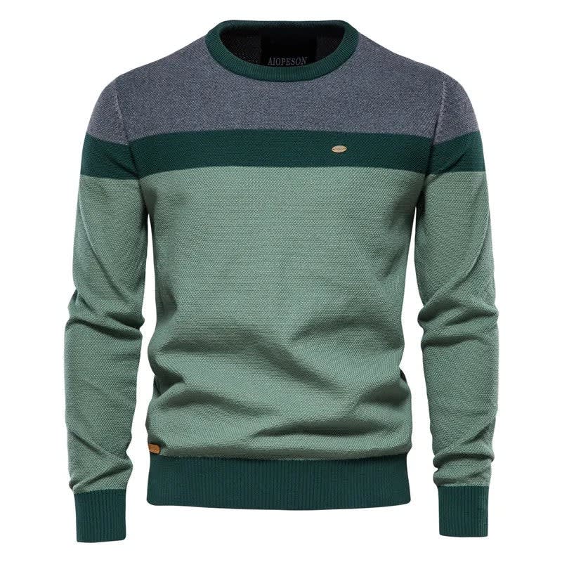 Dashiell Color Block Crew Neck Sweater_1