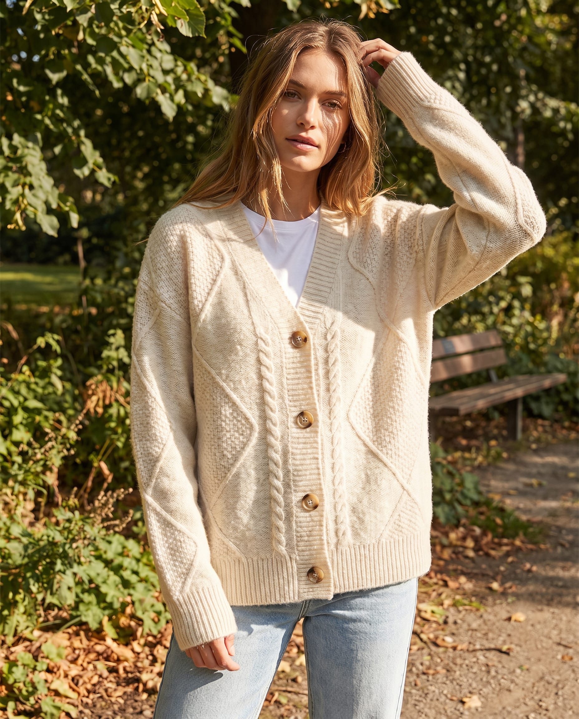 Wynn Cable Knit Button Front Cardigan_3