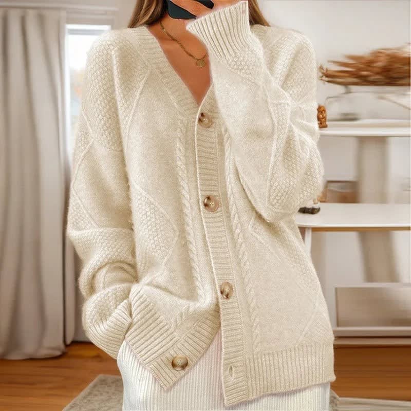 Wynn Cable Knit Button Front Cardigan_4