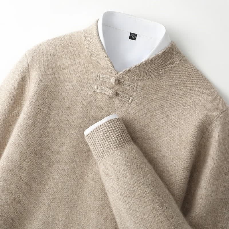 Emerson Wool Knot Button Sweater_1